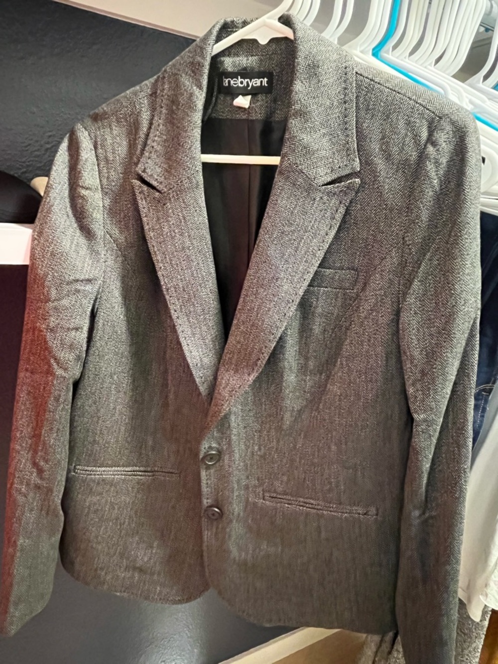 Lane Bryant Gray Herringbone Women's Blazer